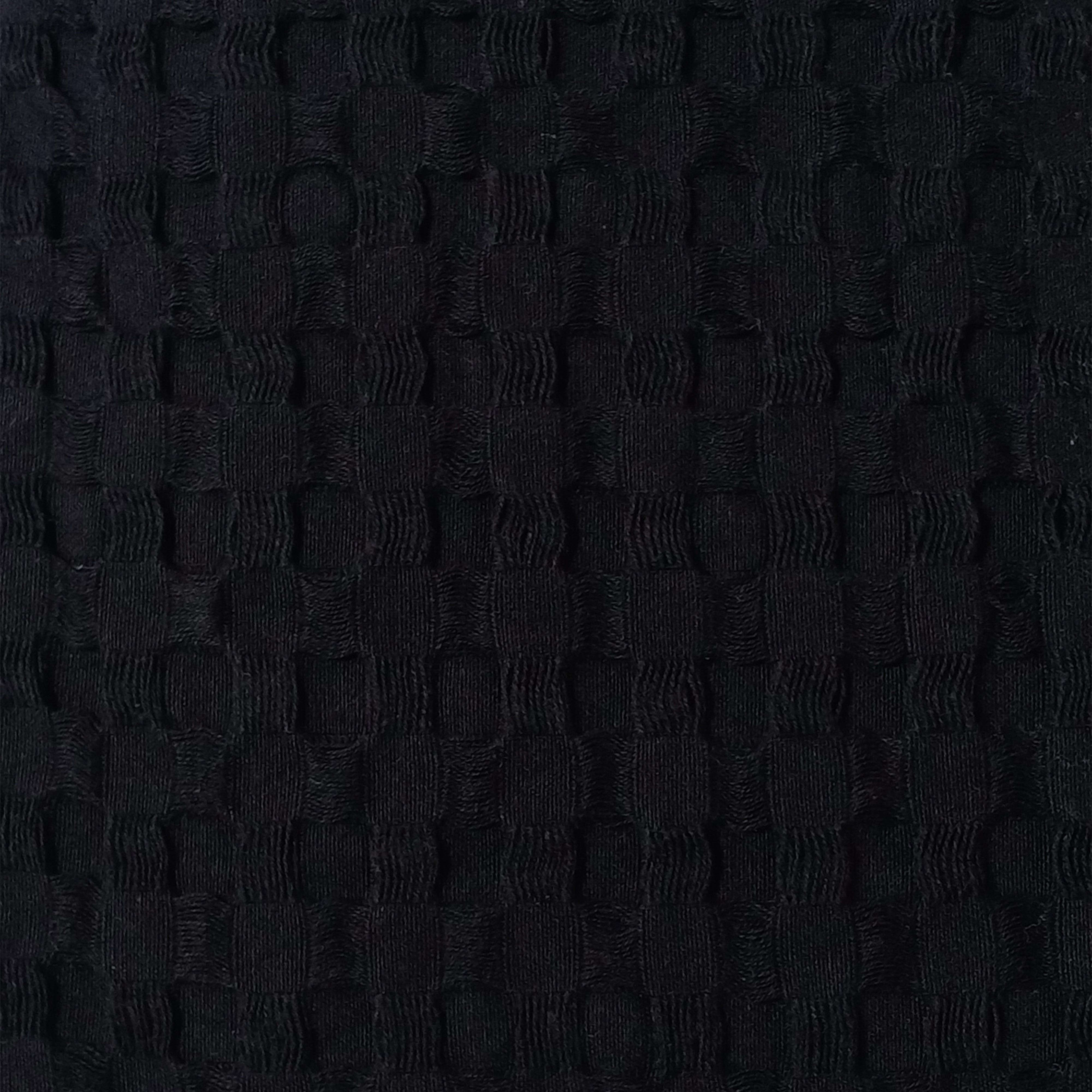 OLIVIA ROCCO Florian Checked Throw Blanket 100 Percent Cotton Black Bedspread For Sofas Armchairs Settees Couches And Beds