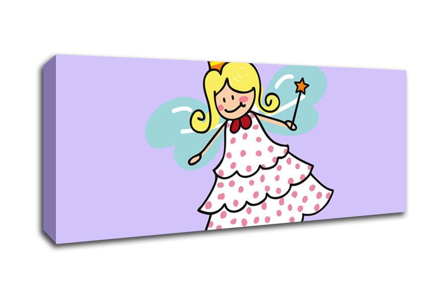 Flying Fairy Lilac Canvas Wall Art - Zestio
