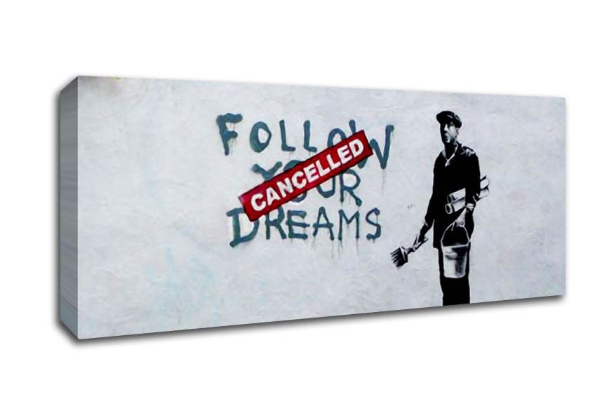 Follow Your Dreams Cancelled Canvas Wall Art - Zestio