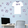 Personalised Football Themed Wall Sticker - Reusable, Removable