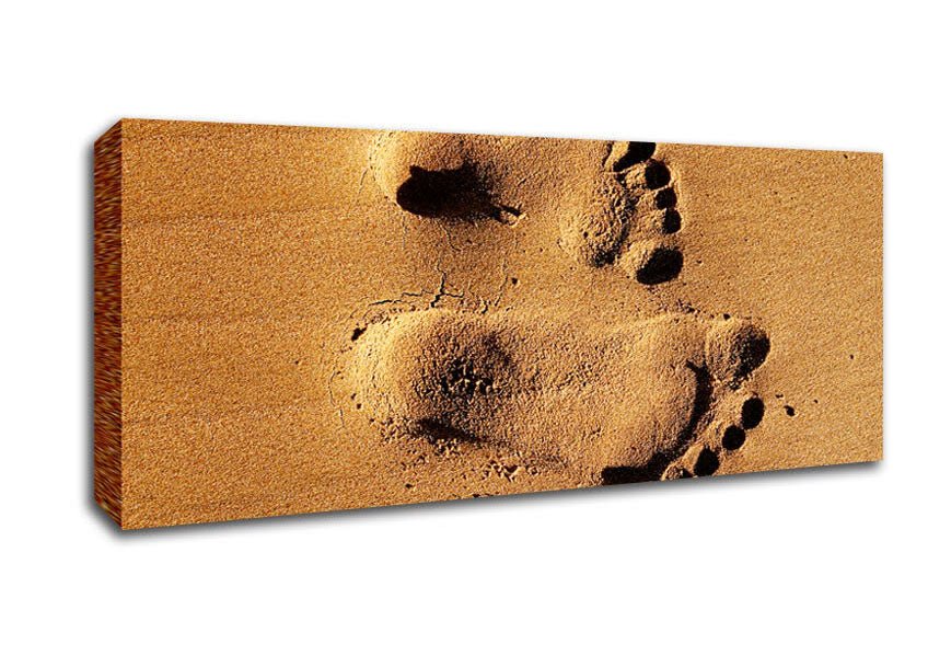 Footprints In The Sands Of Time Canvas Wall Art - Zestio
