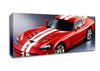 Ford Mustang Red White Stripes Canvas Wall Art - Zestio