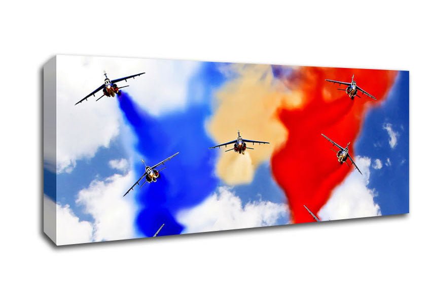 French Airshow Colours Canvas Wall Art - Zestio