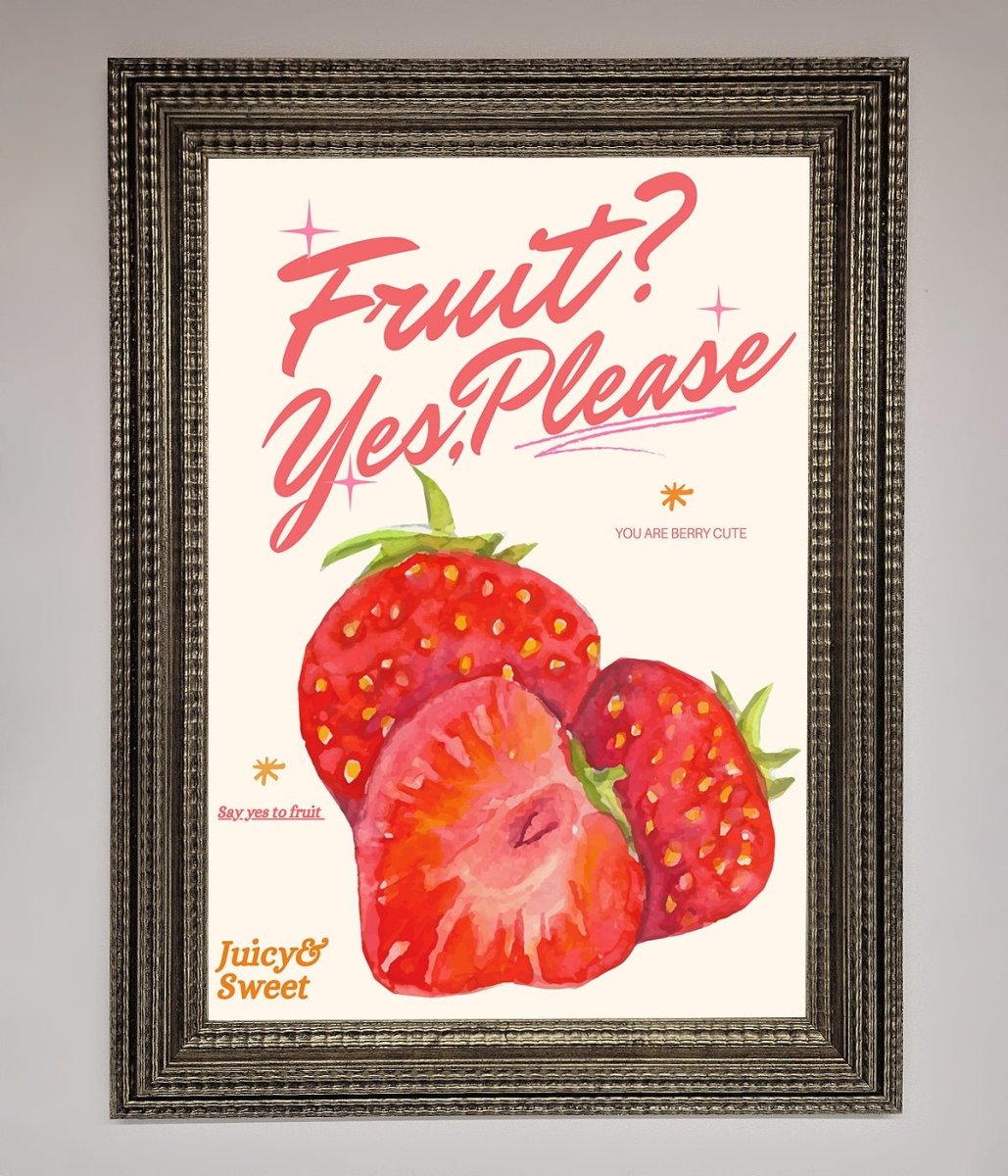 Fruit Yes Please Framed Poster - Zestio