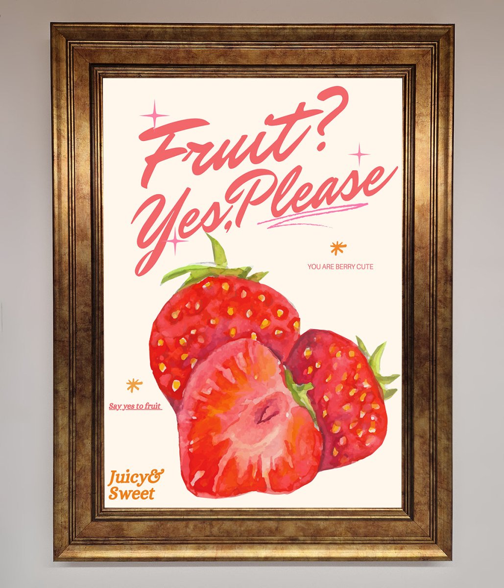 Fruit Yes Please Framed Poster - Zestio
