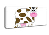 Funny Cow With Hair White Canvas Wall Art - Zestio
