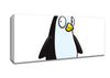 Funny Penguin White Canvas Wall Art - Zestio