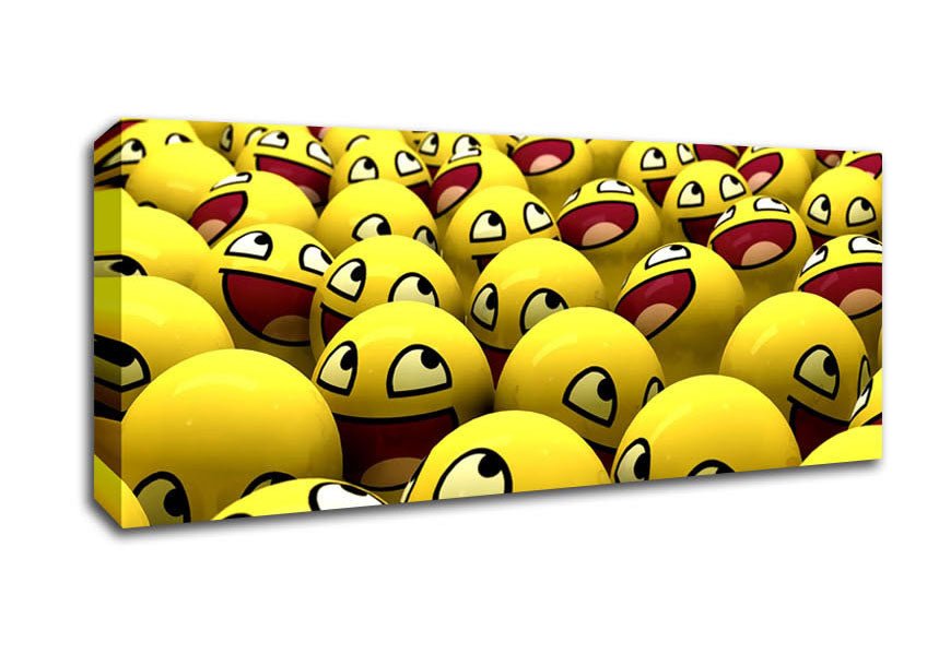 Funny Smileys Canvas Wall Art - Zestio
