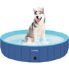 furrybaby Dog Pool, Durable Paddling Pool with Quick Drainage Hole Blue