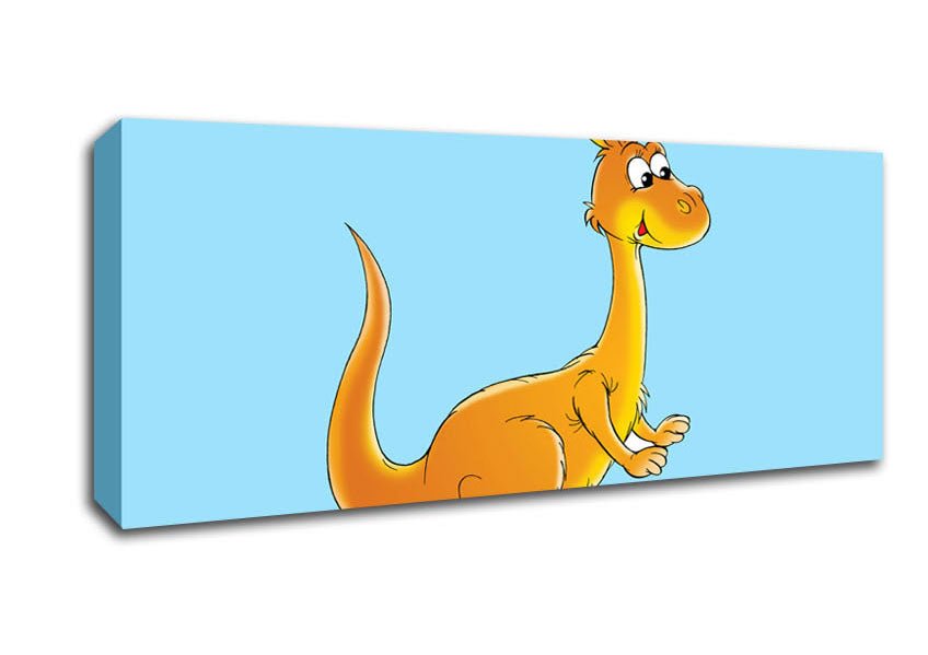 Fuzzy Kangeroo Baby Blue Canvas Wall Art - Zestio