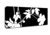 Garden Delight White On Black Canvas Wall Art - Zestio