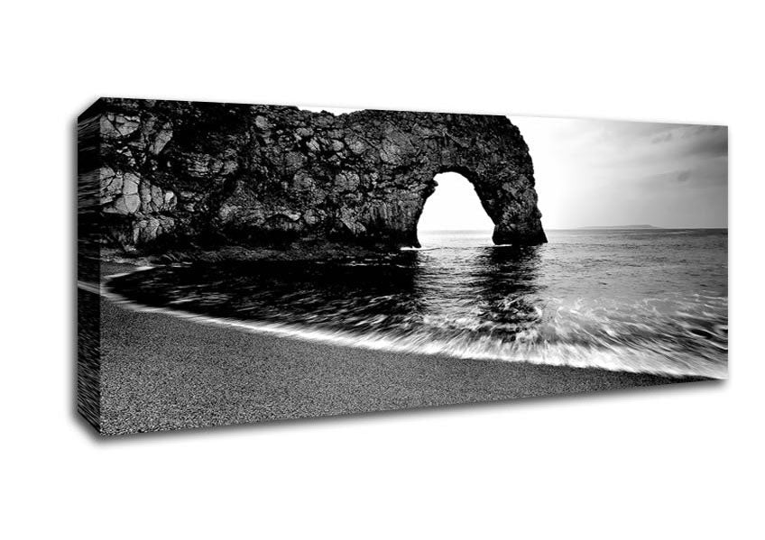 Gateway To The Ocean B n W Canvas Wall Art - Zestio