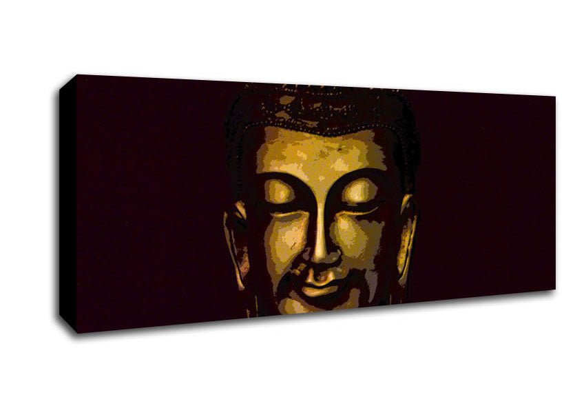 Gently Smiling Buddha Canvas Wall Art - Zestio