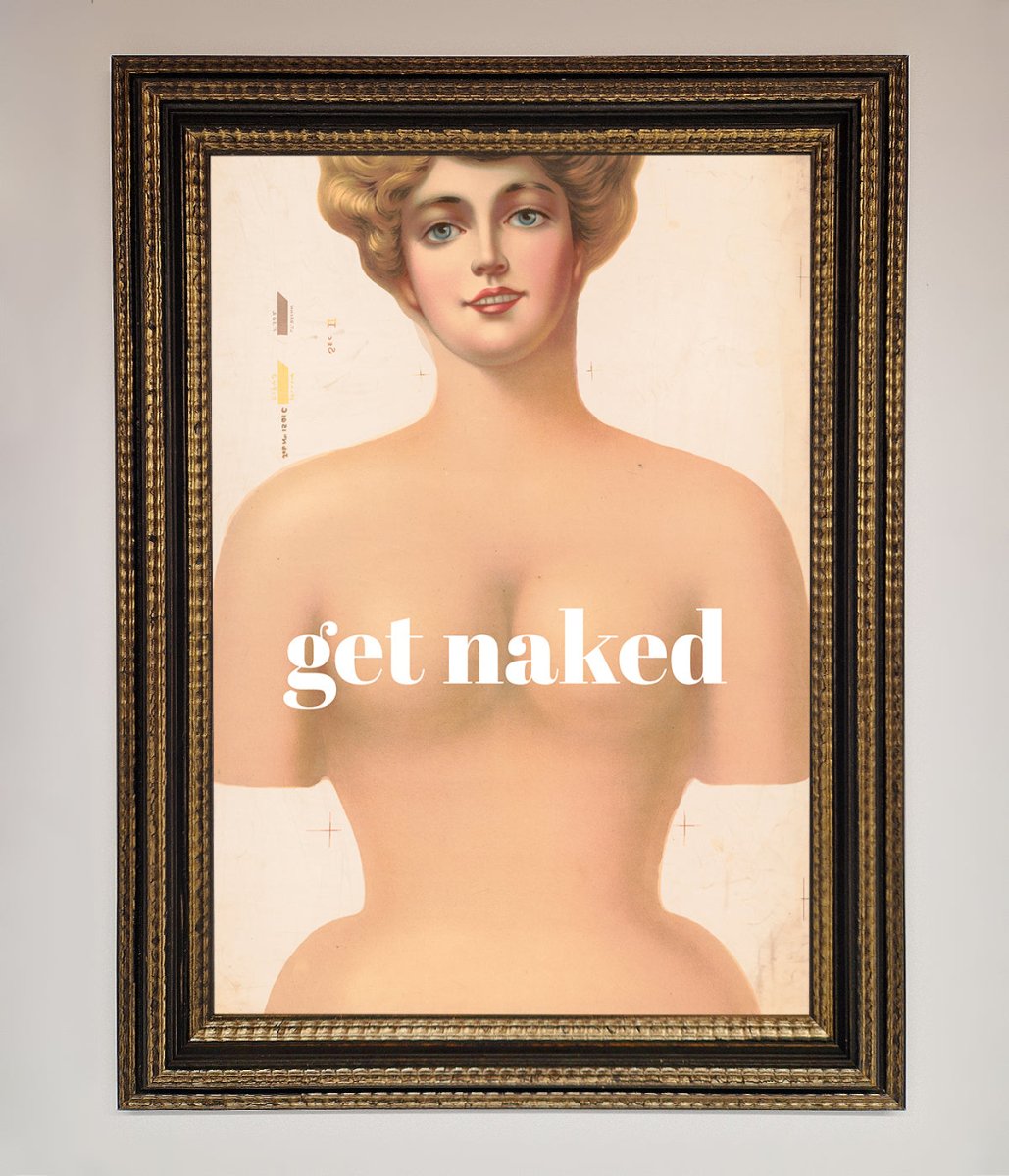 Get Naked Framed Poster - Zestio