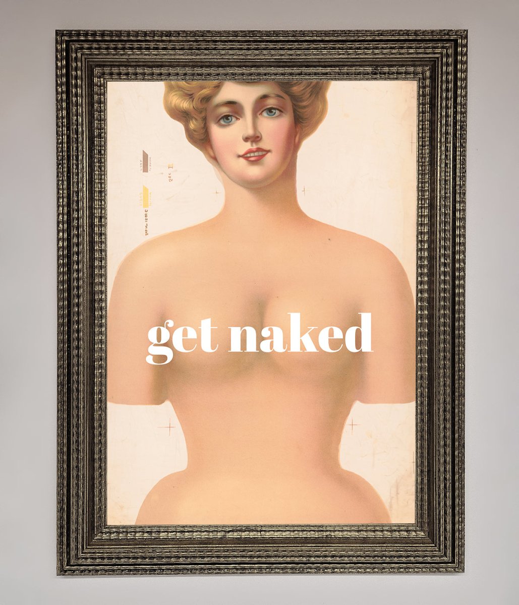 Get Naked Framed Poster - Zestio