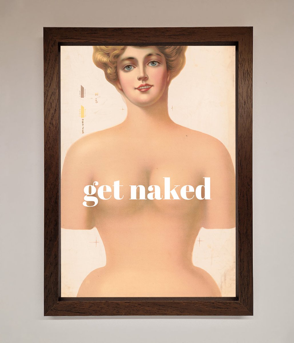 Get Naked Framed Poster - Zestio