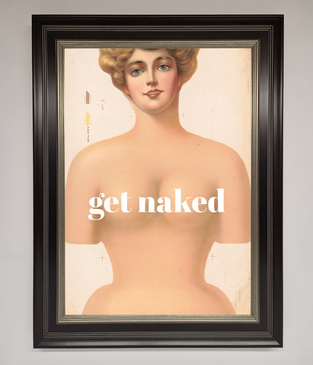 Get Naked Framed Poster - Zestio