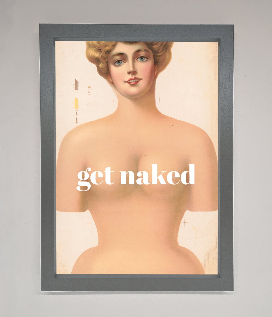 Get Naked Framed Poster - Zestio