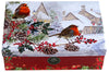 Christmas Robin Baubles in a Keepsake Box  Set of 6