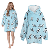 OLIVIA ROCCO Giant Oversized Panda Hooded Blanket Plush Fleece With Reversible Sherpa For Adults And Kids 6XL Hoodie Sweatshirt With Pockets
