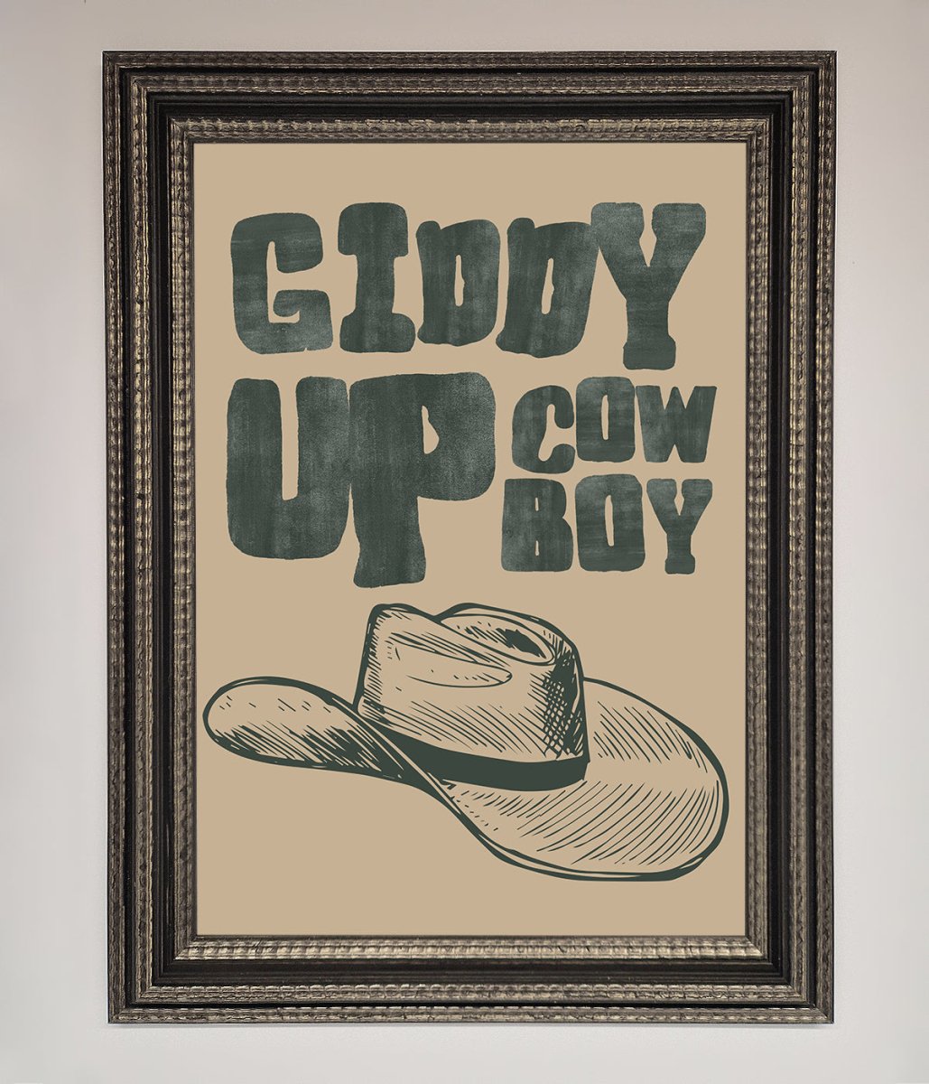 Giddy Up Framed Poster - Zestio