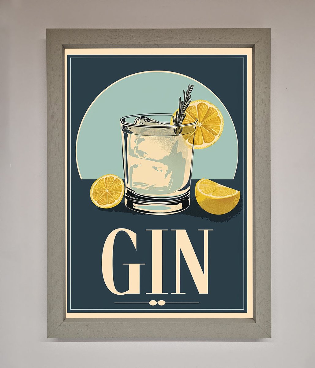 Gin Illustration Framed Poster - Zestio