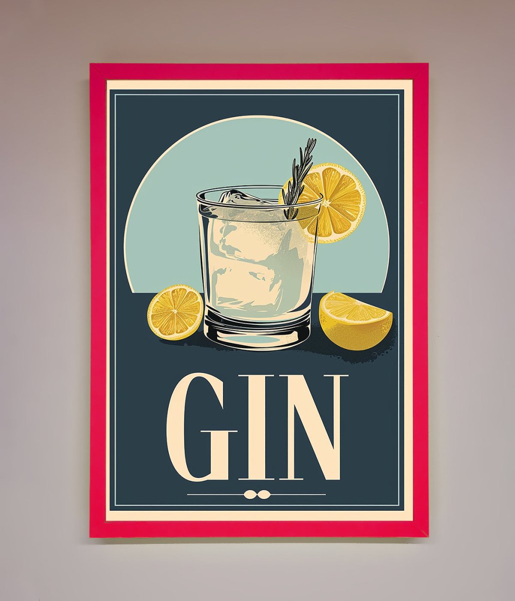 Gin Illustration Framed Poster - Zestio