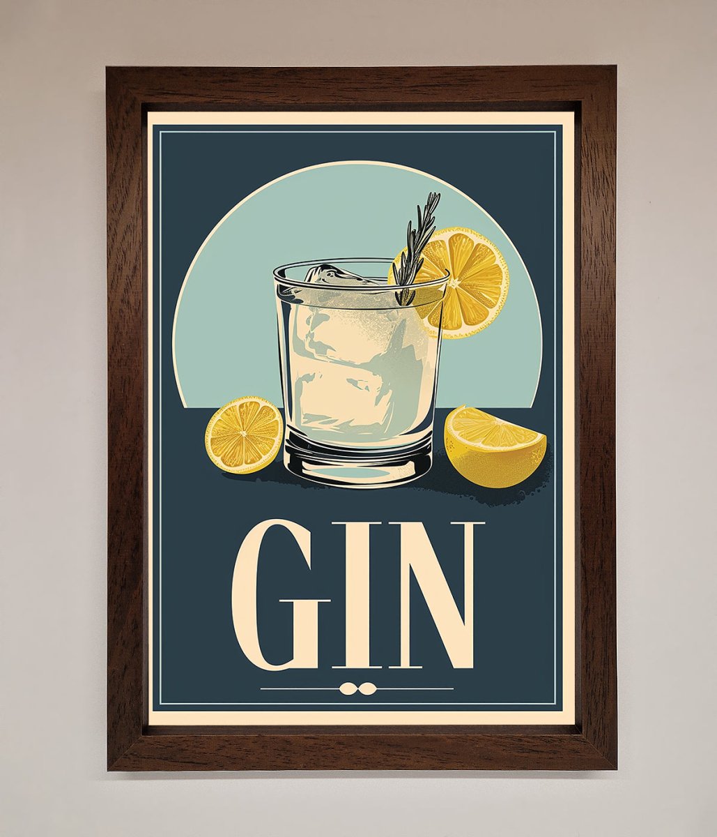Gin Illustration Framed Poster - Zestio