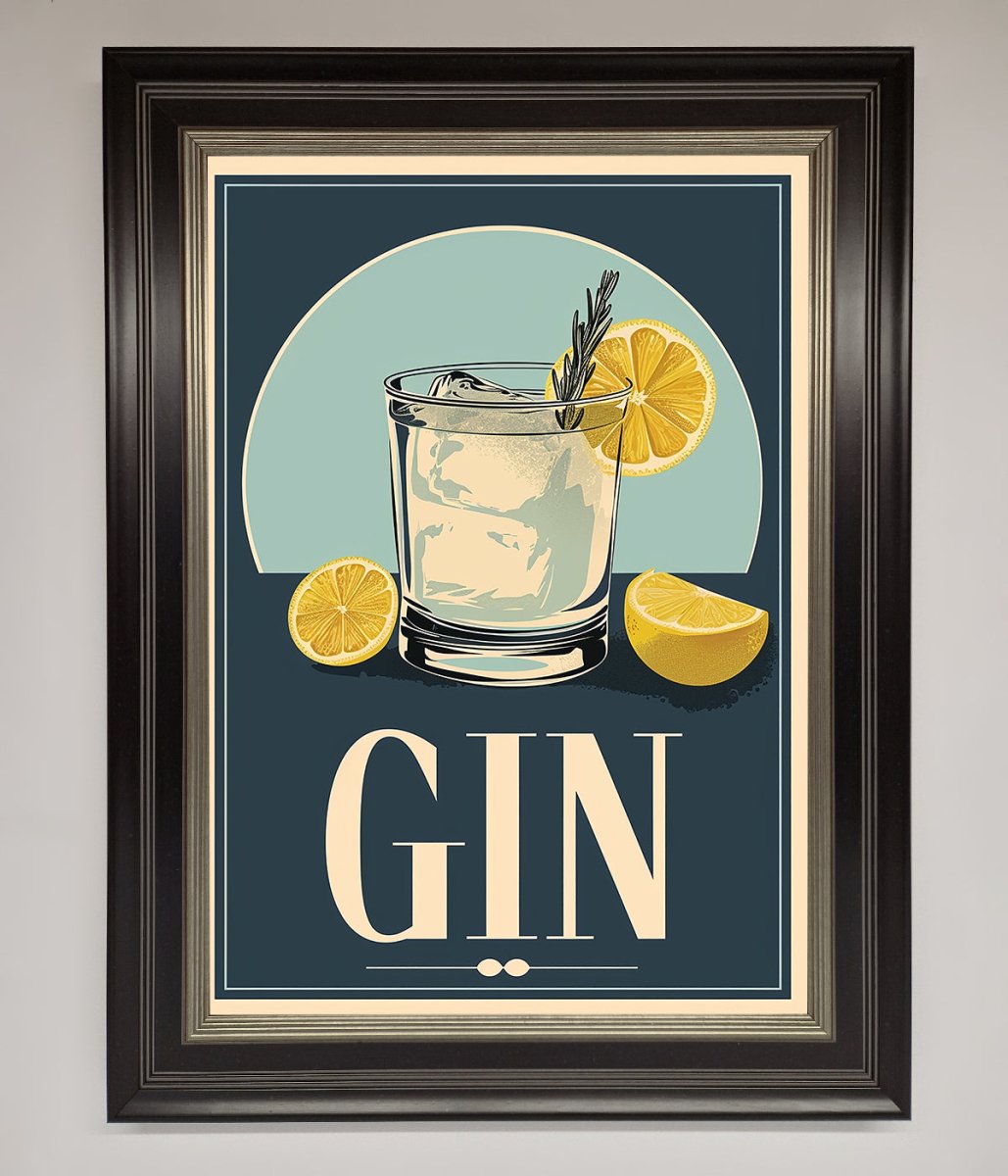 Gin Illustration Framed Poster - Zestio