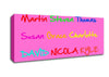 Girls Room Quote Your Name In A Choice Of Colours Vivid Pink Canvas Wall Art - Zestio