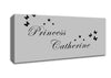 Girls Room Quote Your Own Name Princess Grey Canvas Wall Art - Zestio