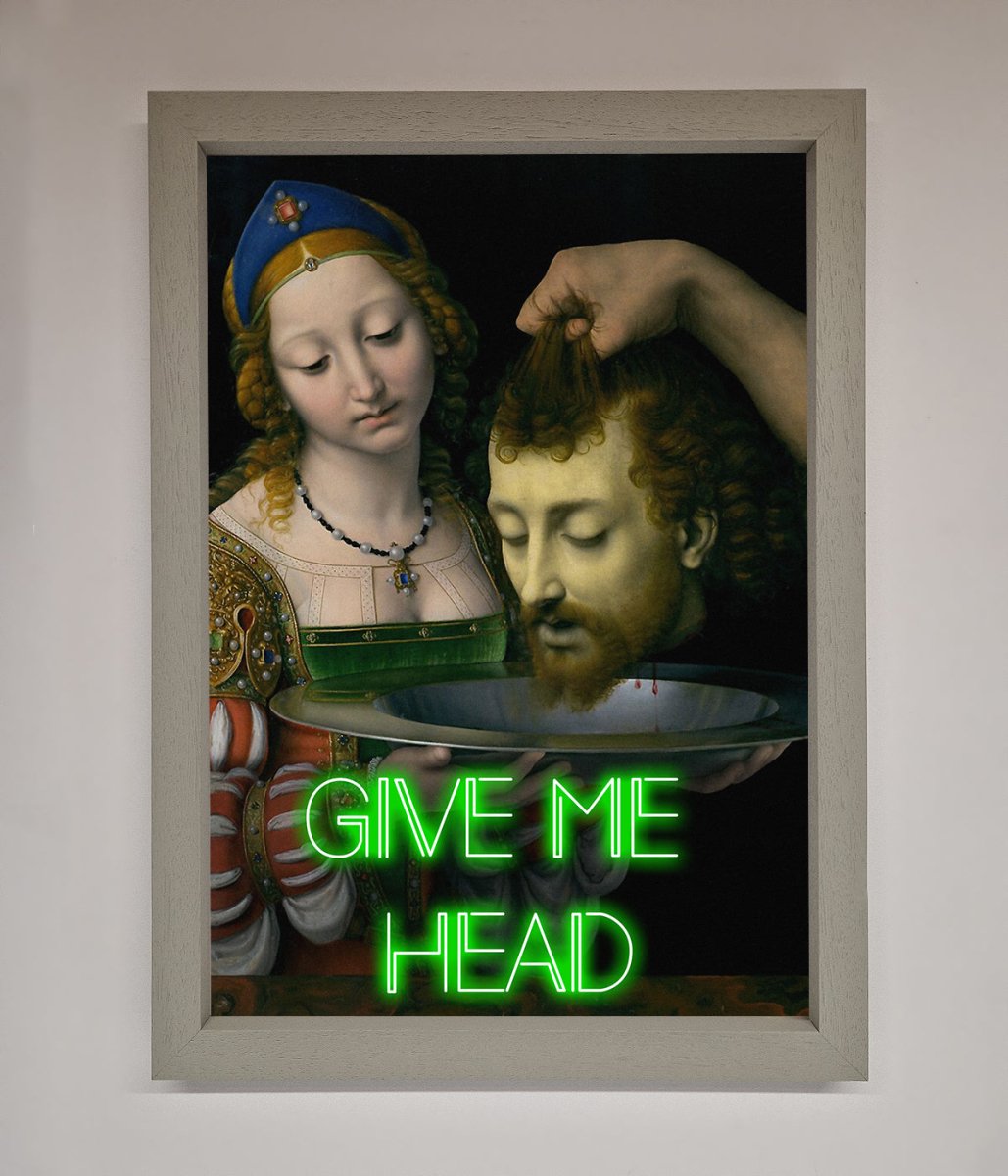 Give Me Head Renaissance Framed Poster - Zestio