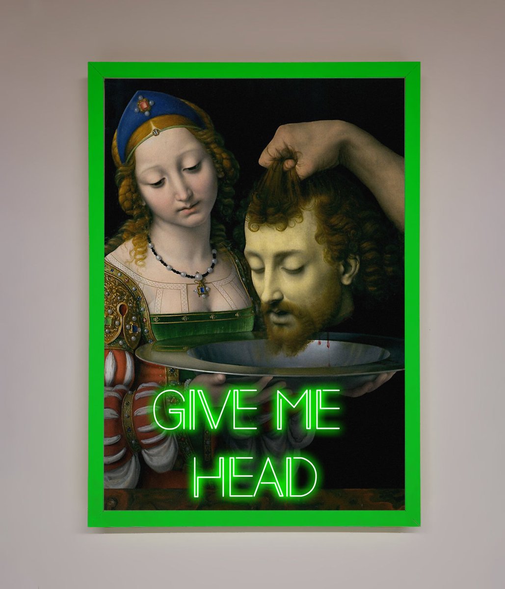 Give Me Head Renaissance Framed Poster - Zestio