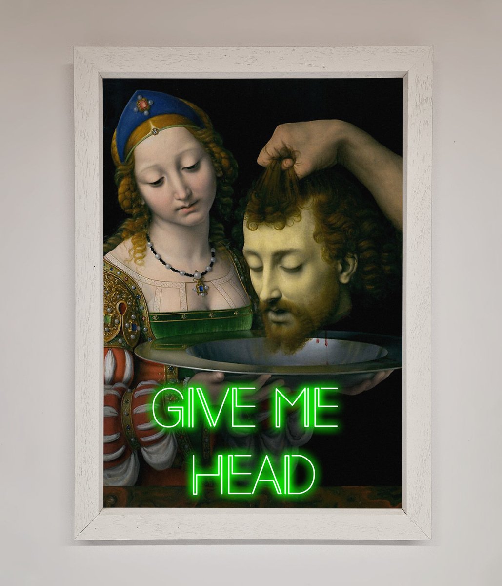 Give Me Head Renaissance Framed Poster - Zestio