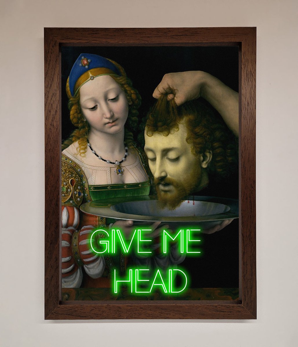 Give Me Head Renaissance Framed Poster - Zestio