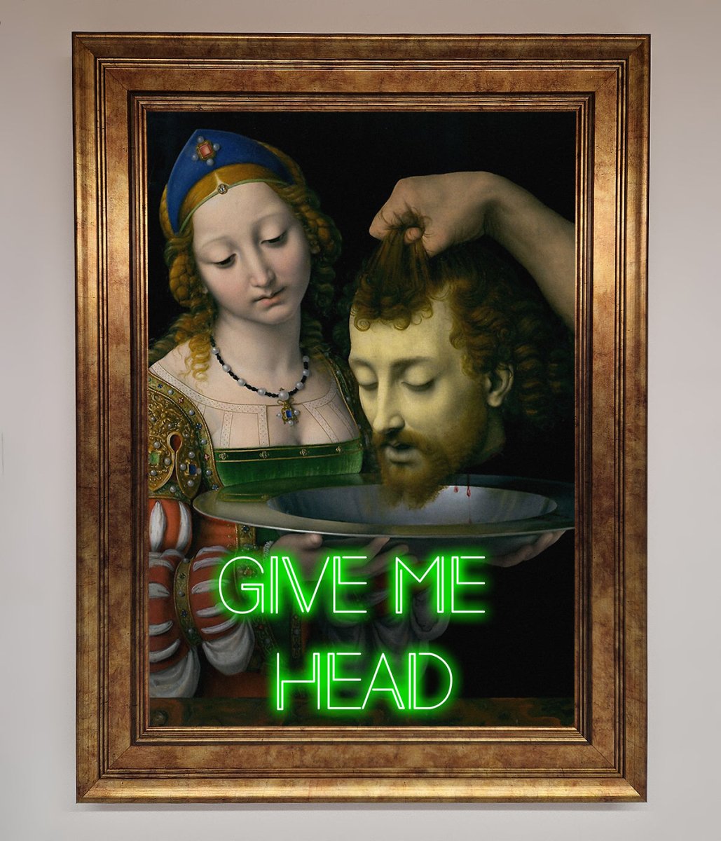 Give Me Head Renaissance Framed Poster - Zestio