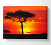 Glowing Orange African Tree Canvas Wall Art - Zestio