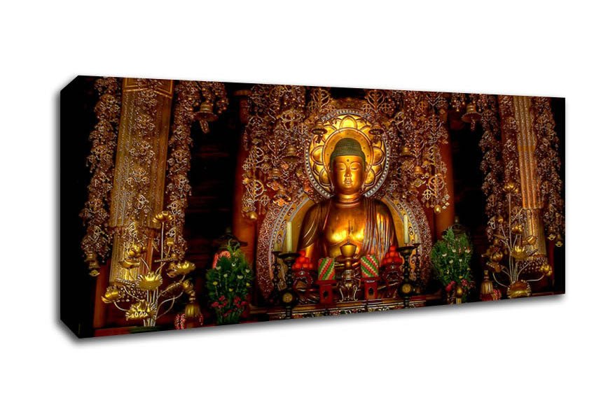 Golden Buddha Chion Japan Canvas Wall Art - Zestio