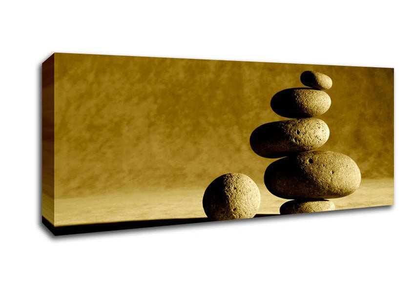 Golden Stone Age Canvas Wall Art - Zestio