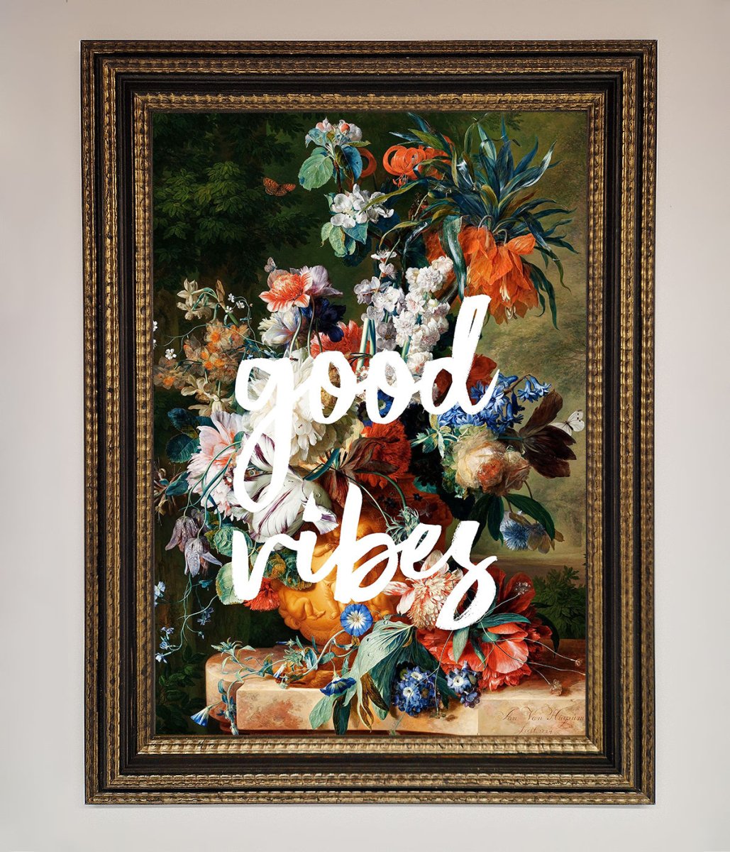 Good Vibes Framed Wall Art - Zestio