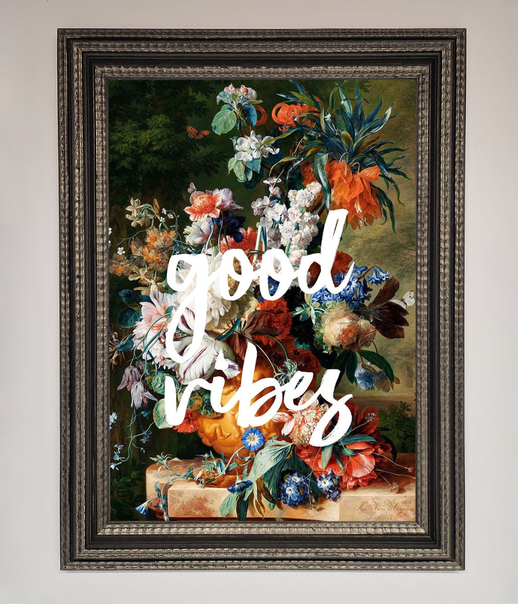Good Vibes Framed Wall Art - Zestio