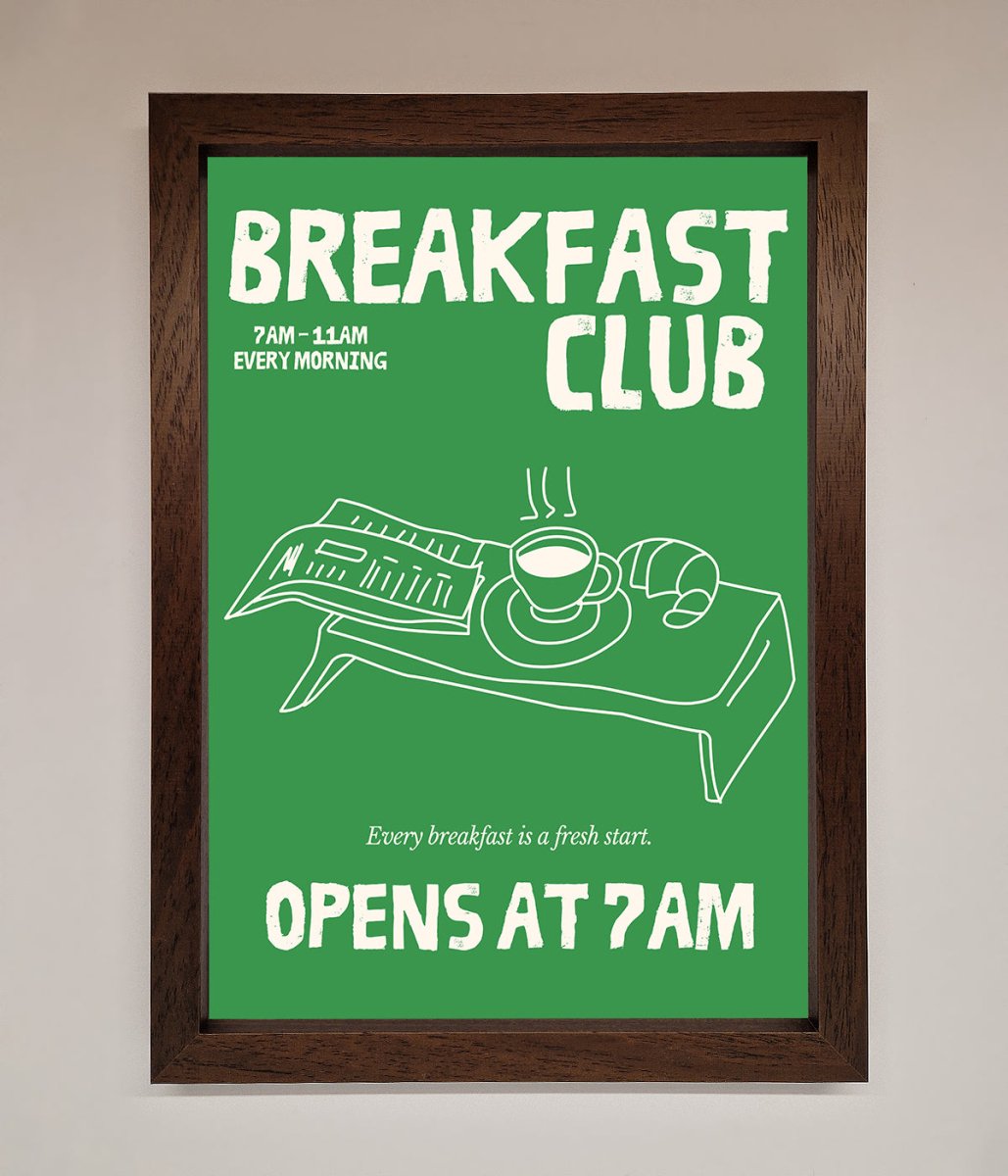 Green Breakfast Club Framed Wall Art - Zestio