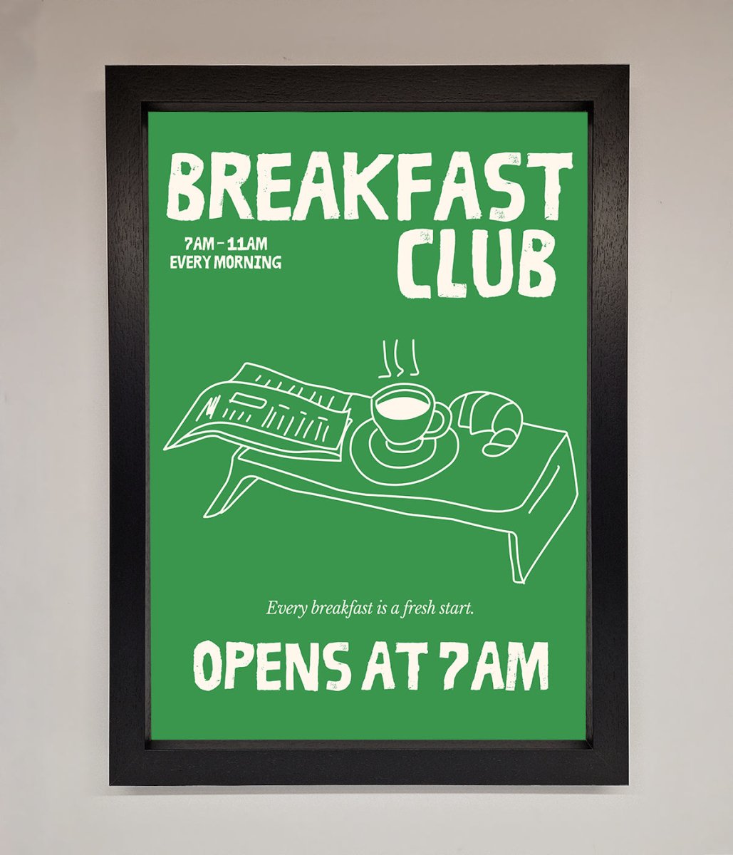 Green Breakfast Club Framed Wall Art - Zestio