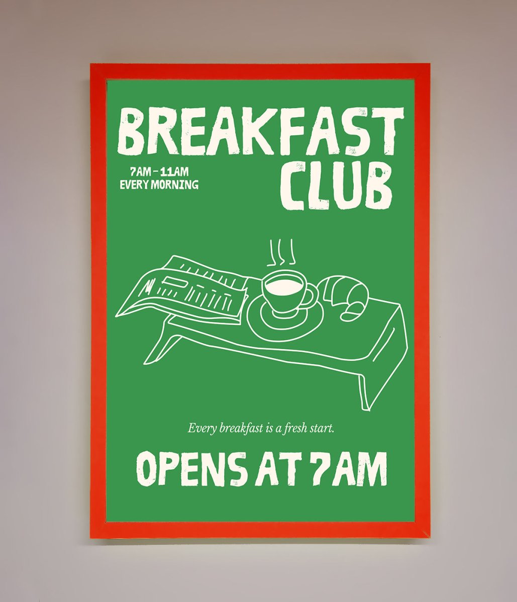 Green Breakfast Club Framed Wall Art - Zestio