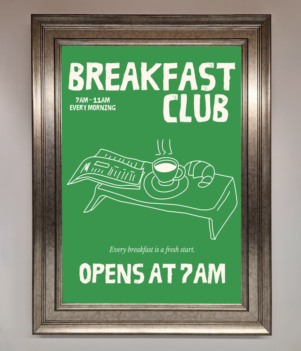 Green Breakfast Club Framed Wall Art - Zestio