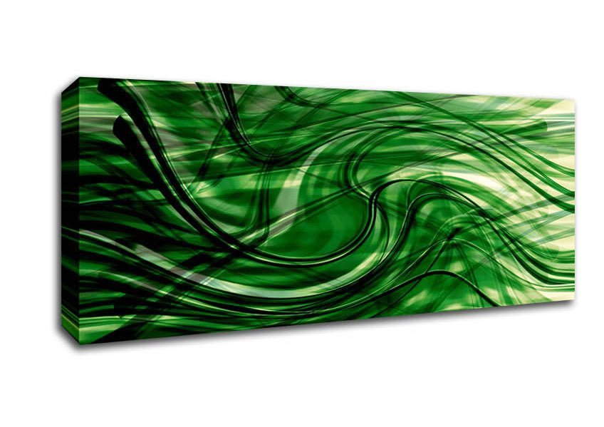 Green Time Line Canvas Wall Art - Zestio