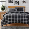 OLIVIA ROCCO Grey Check Reversible Duvet Cover Set Soft Durable Breathable Polyester Bedding Machine Washable Single Double King