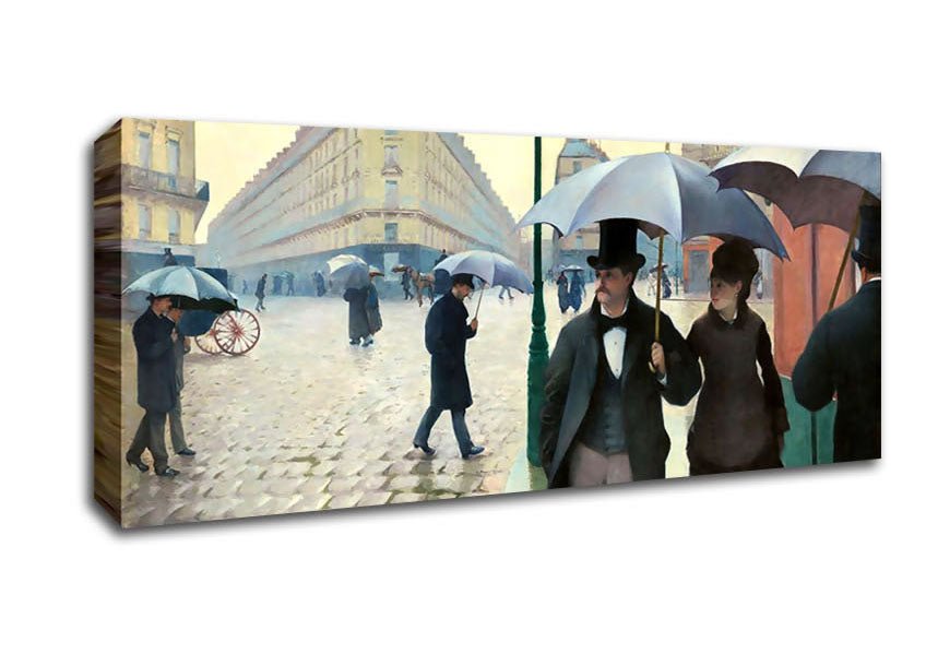 Gustave Caillebotte Paris Street On A Rainy Day Canvas Wall Art - Zestio