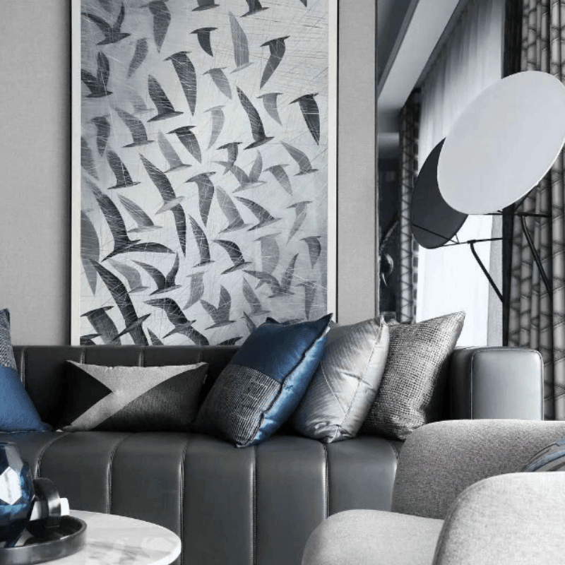Guti Blue Velvet Cushion, 50 x 50cm
