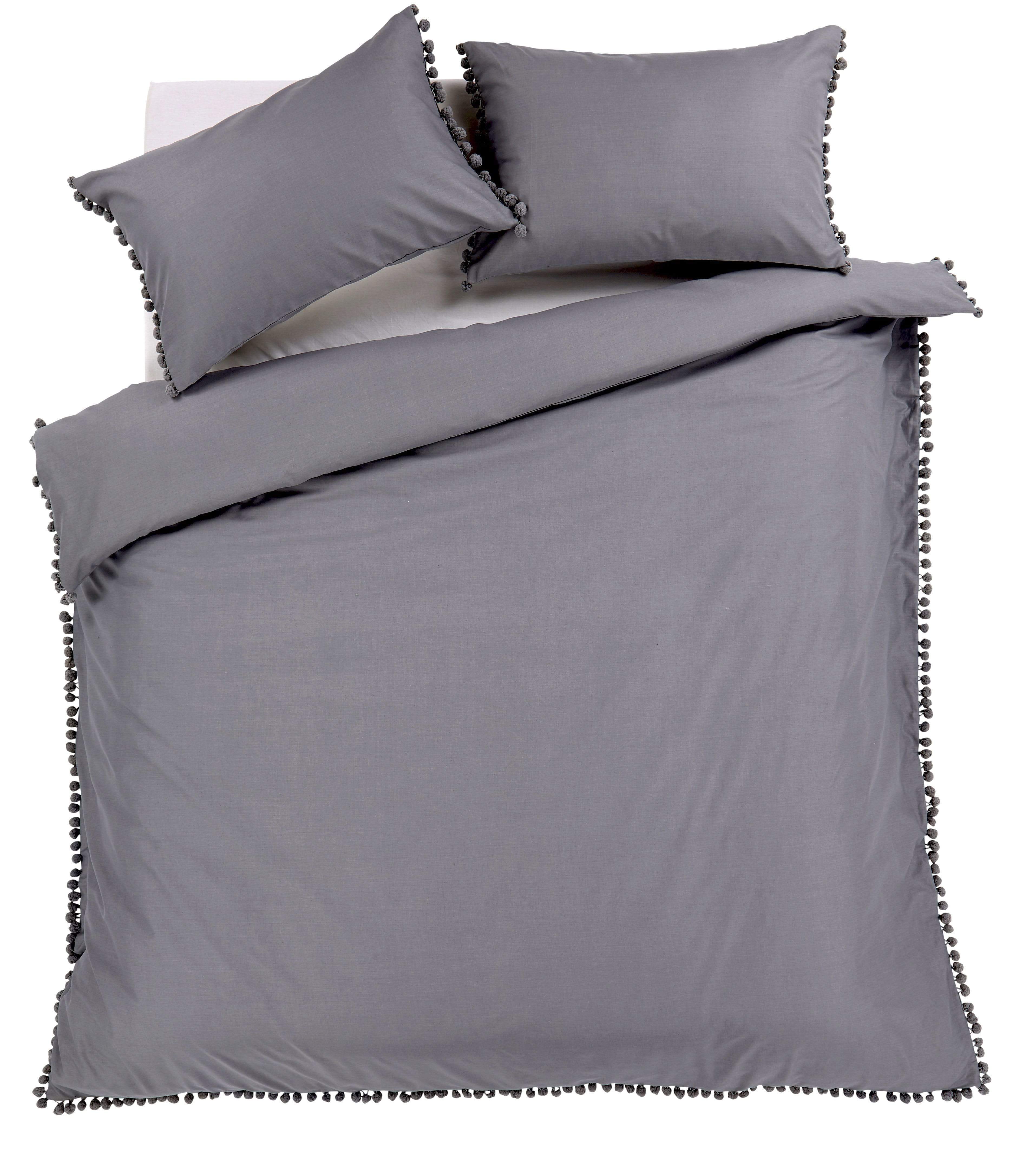 OLIVIA ROCCO Hand Stitched Pom Pom Duvet Set Cotton Rich Bedding In Multiple Sizes And Colours For Master Suites And Guest Rooms